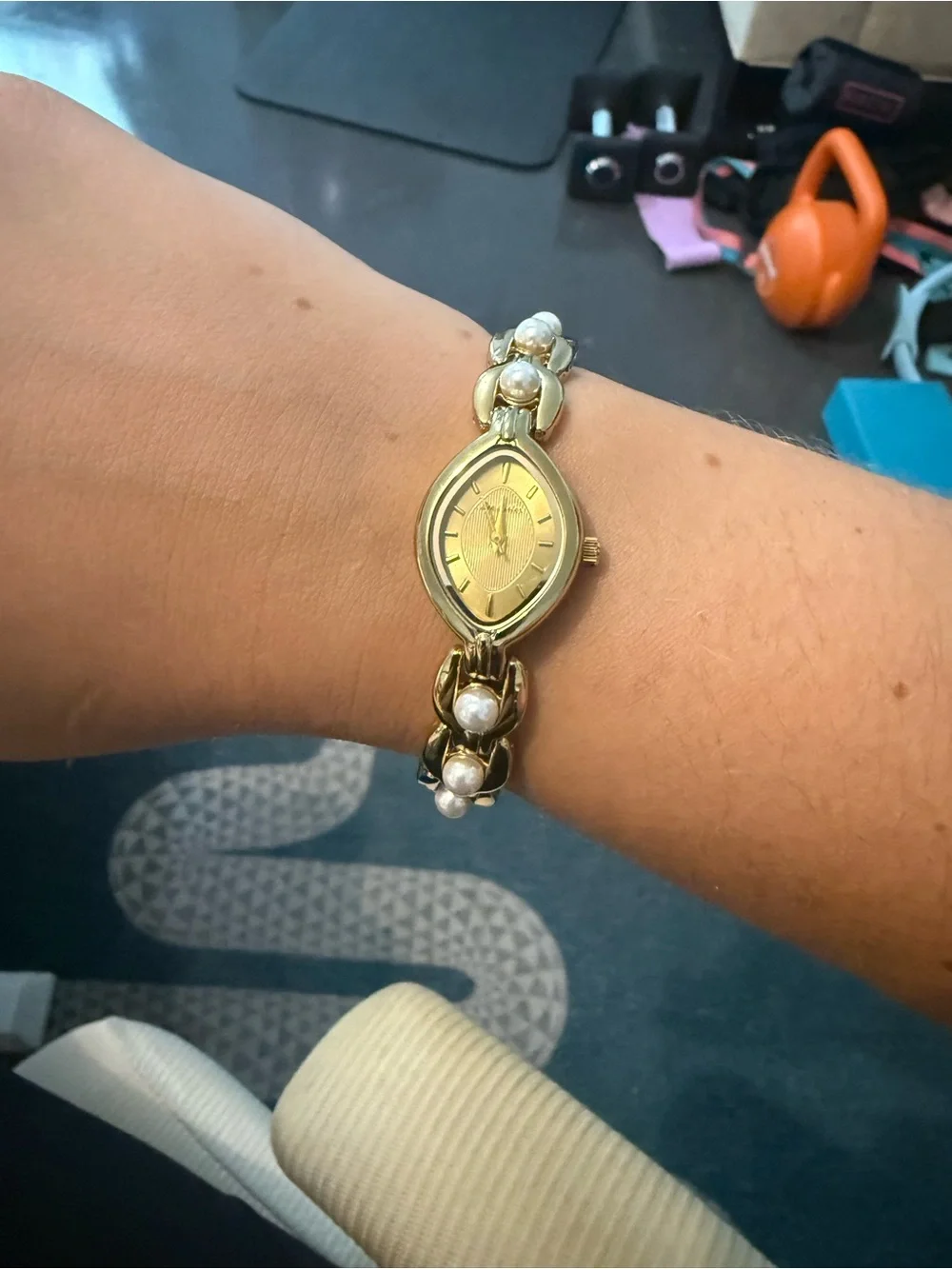 Oh Klassy Gold and Pearl Watch